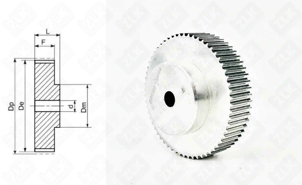 Шкив зубчатый PHP 60-3M-09RSB 03M0960 Iskra