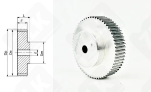 Шкив зубчатый PHP 60-3M-09RSB 03M0960 Iskra
