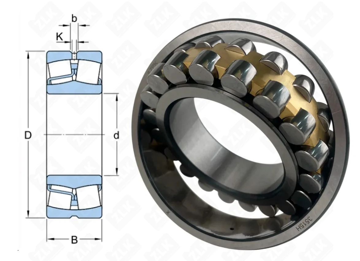 Подшипник роликовый 3515 Н (22215CA/W33, 22215MB/W33) 75×130×31 мм SZPK