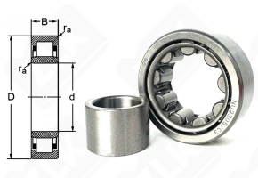 Подшипник 32605 (20) (NU2305C3) радиальный роликовый 25-62-24 мм