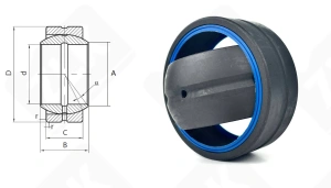 Подшипник ШС45 (GE45ES2RS,GE45DO2RS) шарнирный 45-68-32 мм