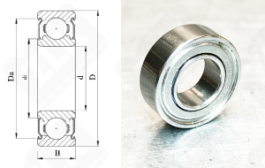 Подшипник MR686 ZZ радиальный шариковый 6-13-3.5 мм