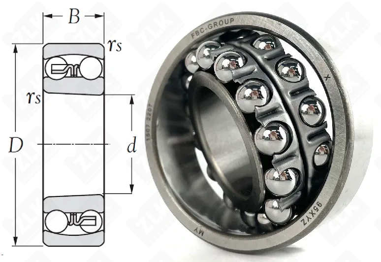 Подшипник шариковый 1507 (2207) 35×72×23 мм FBC