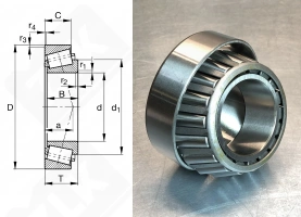 Подшипник HM807049/10 радиально-упорный роликовый конический 54,488-104,775-36,513 мм