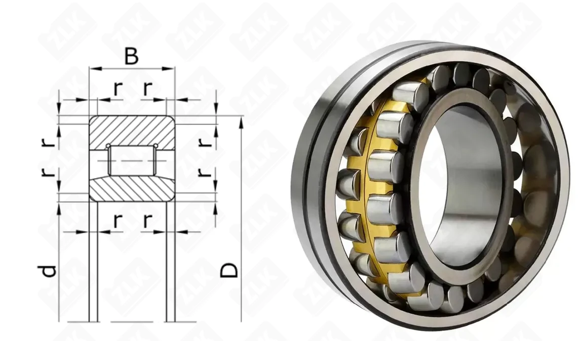 Подшипник роликовый 3524 Н (22224CA/W33, 22224MB/W33) 120×215×58 мм ZLK