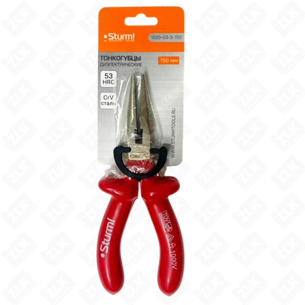 Тонкогубцы 150мм, диэлектрические Sturm