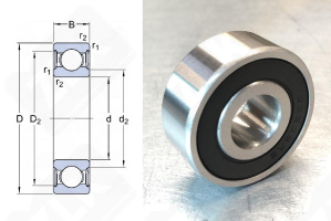 Подшипник 180602 (623022RS) радиальный шариковый 15-42-17 мм