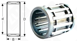 Подшипник K14x18x20 радиальный игольчатый 14-18-20 мм