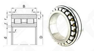 Подшипник 3282140 (5) (NN3040W33P5) радиальный роликовый 200-310-82 мм