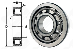 Подшипник 32417 (NU417) радиальный роликовый 85-210-52 мм