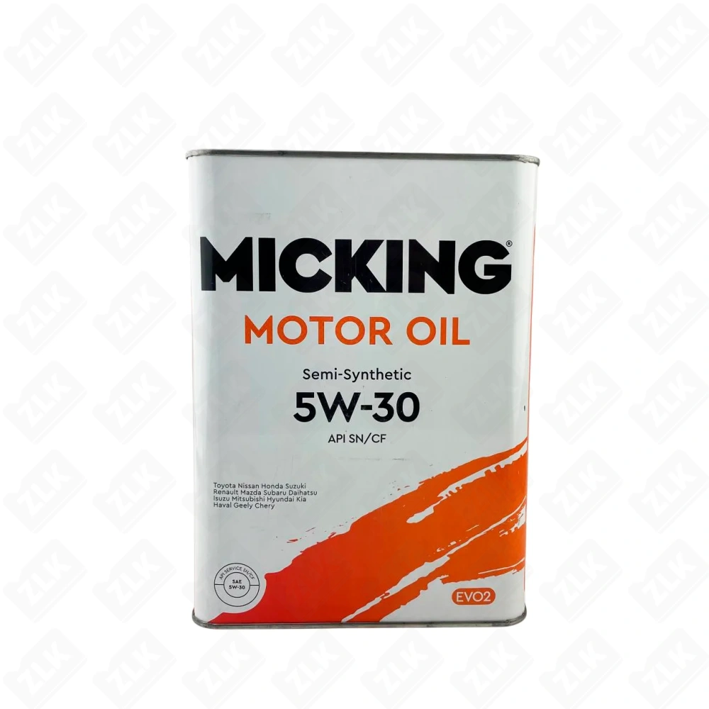 Масло моторное 5W-30 полусинтетическое 4л универсальное Micking Motor Oil EVO2 5W-30 API SN/CF