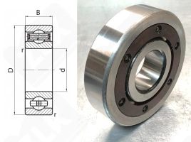 Подшипник 407 Е (6407) радиальный шариковый 35-100-25 мм
