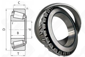 Подшипник 2007140 (32040) радиально-упорный роликовый конический 200-310-70 мм