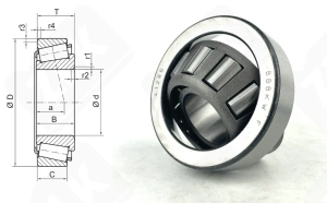 Подшипник радиально-упорный роликовый конический 41125/41286 28,575-72,626-24,257 мм