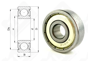 Подшипник 80301 (63012Z) радиальный шариковый 12-37-12 мм