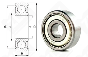 Подшипник 80028 (628ZZ) радиальный шариковый 8-24-8 мм