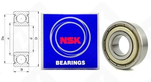 Подшипник 80203 (6203ZZCM) радиальный шариковый 17-40-12 мм