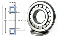 Подшипник роликовый 92307 (NUP307ENR) 35×80×21 мм STC