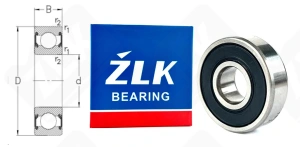 Подшипник 180018 (6082RS) радиальный шариковый 8-22-7 мм