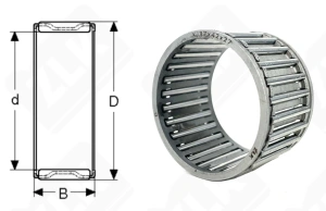 Подшипник KJ37x42x27 радиальный игольчатый 37-42-27 мм