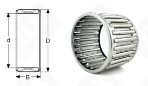 Подшипник K40x46x34 радиальный игольчатый 40-46-34 мм