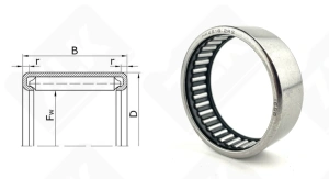 Подшипник HK4518 2RS радиальный игольчатый 45-52-18 мм