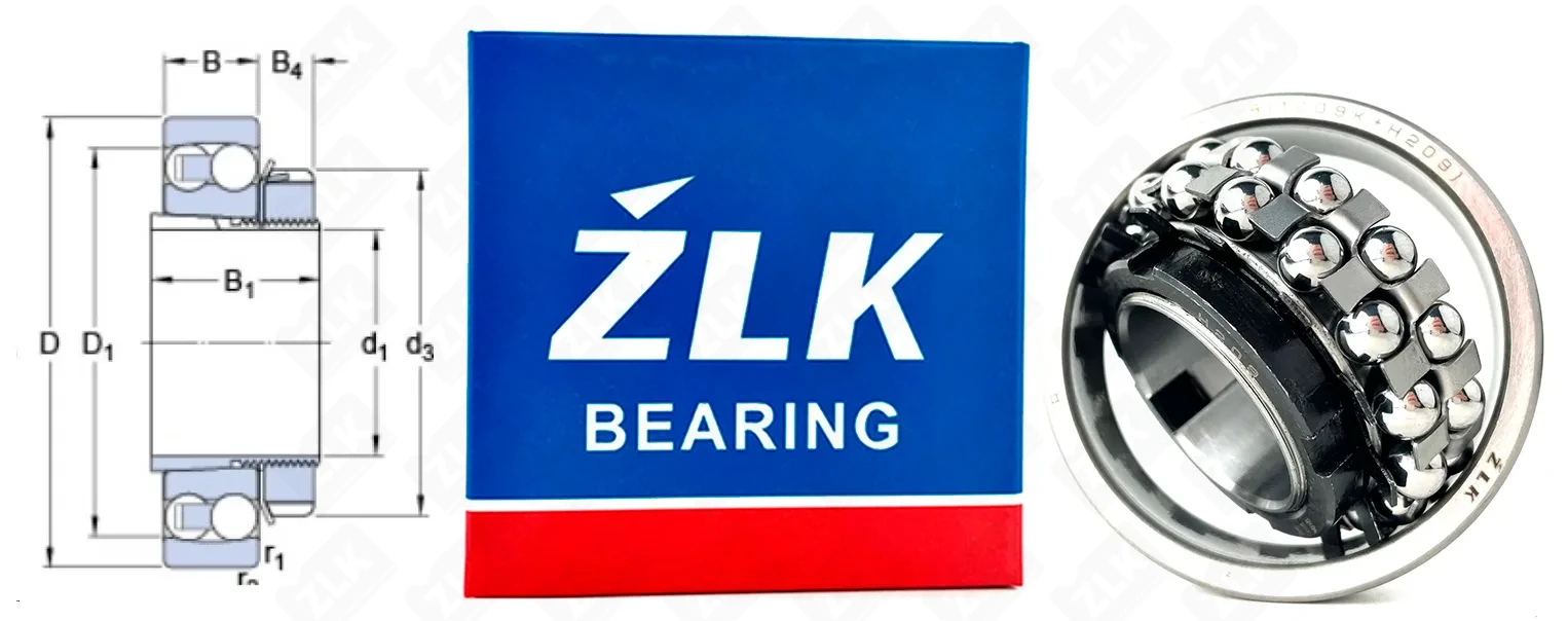 Подшипник шариковый 11208 (1209K+H209) 40×85×33 мм ZLK