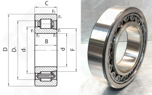 Подшипник 42512 (NJ2212) радиальный роликовый 60-110-28 мм