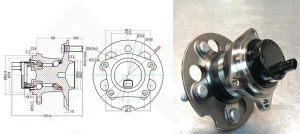 Подшипниковый ступичный узел 3DACF026F17BS радиально-упорный шариковый 61-84-69 мм