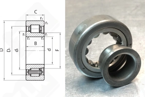 Подшипник 42204 (NJ204) радиальный роликовый 20-47-14 мм