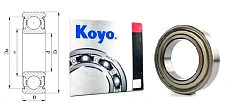 Подшипник шариковый 80109 (6009ZZ) 45×75×16 мм Koyo оригинал