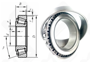 Подшипник 33287/33462 радиально-упорный роликовый конический 73,025-117,475-30,162 мм