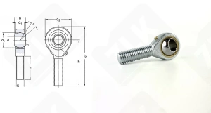 Шарнирный наконечник TSM14 (POS14) 14-28-19 мм
