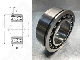 Подшипник 45214WC радиально-упорный шариковый 70-125-39,7 мм