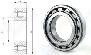 Подшипник NUP2215E радиальный роликовый 75-130-31 мм