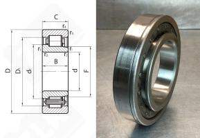 Подшипник R61214 радиальный роликовый 70-125-24 мм