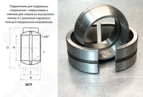 Подшипник ШСЛ120 (GE120ES) шарнирный 120-180-70/85 мм