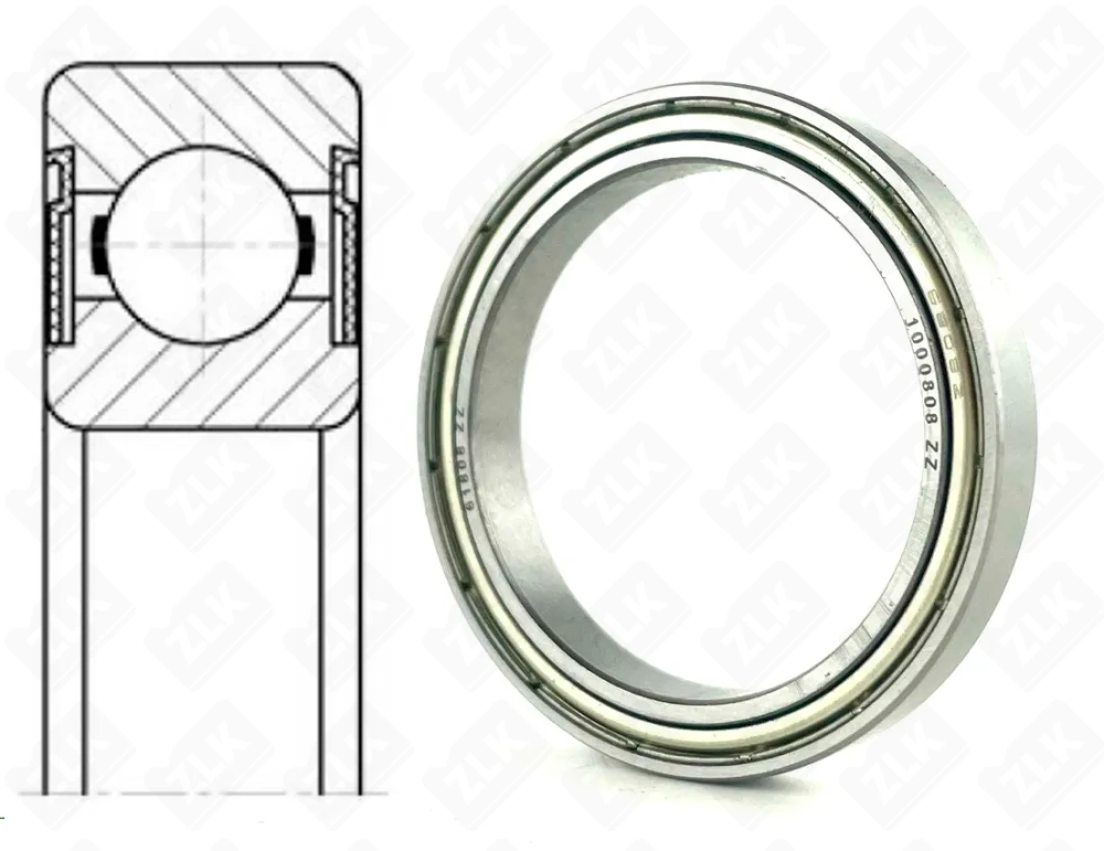 1000808 ZZ (61808ZZ,6808ZZ)