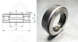 Подшипник 29908 (T151W)  упорный роликовый  38,4-72,9-21,34 мм
