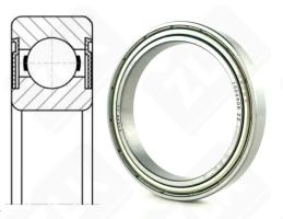 Подшипник 1000808 ZZ (61808ZZ,6808ZZ) радиальный шариковый 40-52-7 мм