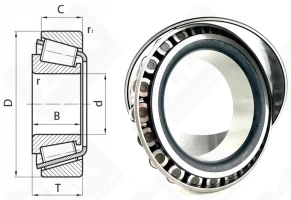 Подшипник 4T-HM220149/HM220110 радиально-упорный роликовый конический 99,975-156,975-42/34 мм