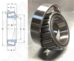 Подшипник L68149/L68110 радиально-упорный роликовый конический 34,967-59,975-16,764 мм
