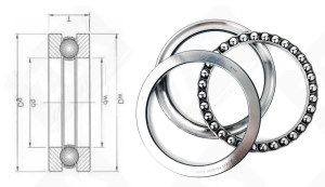 Подшипник 8140 (51140) упорный шариковый 200-250-37 мм