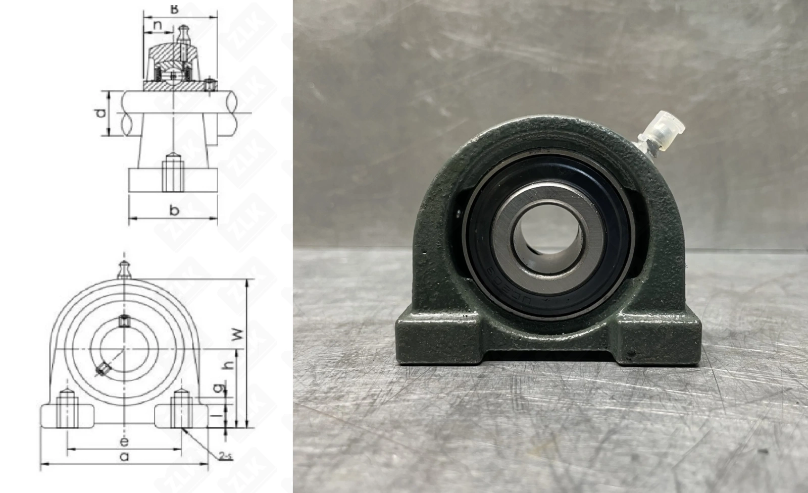 Подшипник корпусный  480203UCPA (UCPA203) 17×62×76 мм Neutral