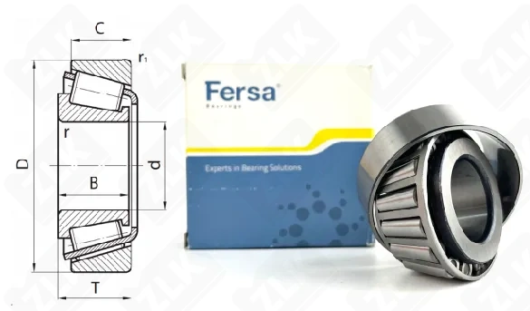 Подшипник роликовый 3007205 (33205) 25×52×22 мм Fersa