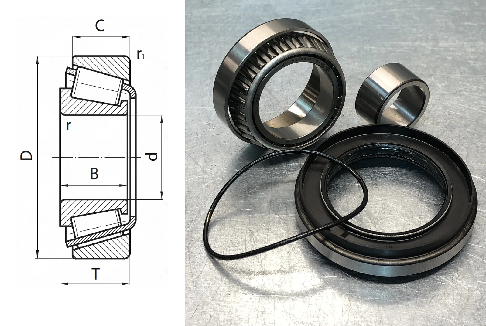 Подшипник роликовый  (VKBA 3320) 45.9×74.7×18.6 мм SKF оригинал