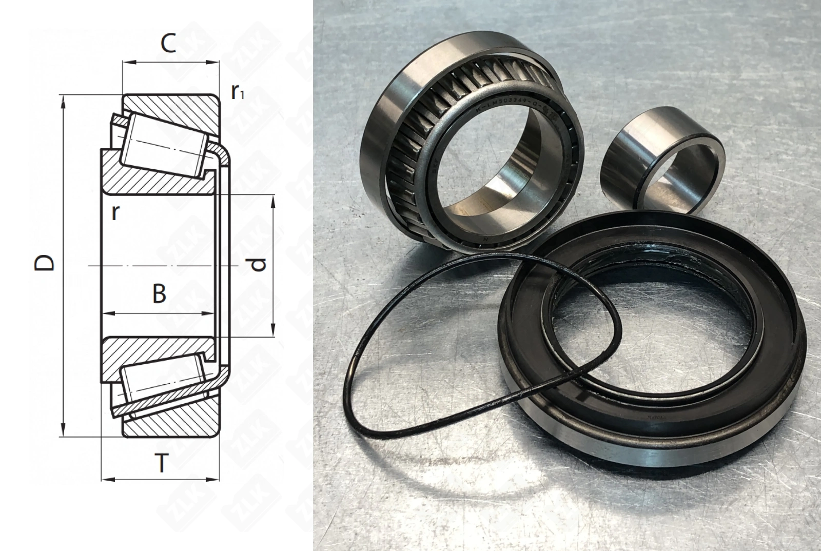 Подшипник роликовый (VKBA 3320) 45.9×74.7×18.6 мм SKF оригинал