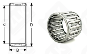 Подшипник K25x30x23.8 радиальный игольчатый 25-30-23.8 мм
