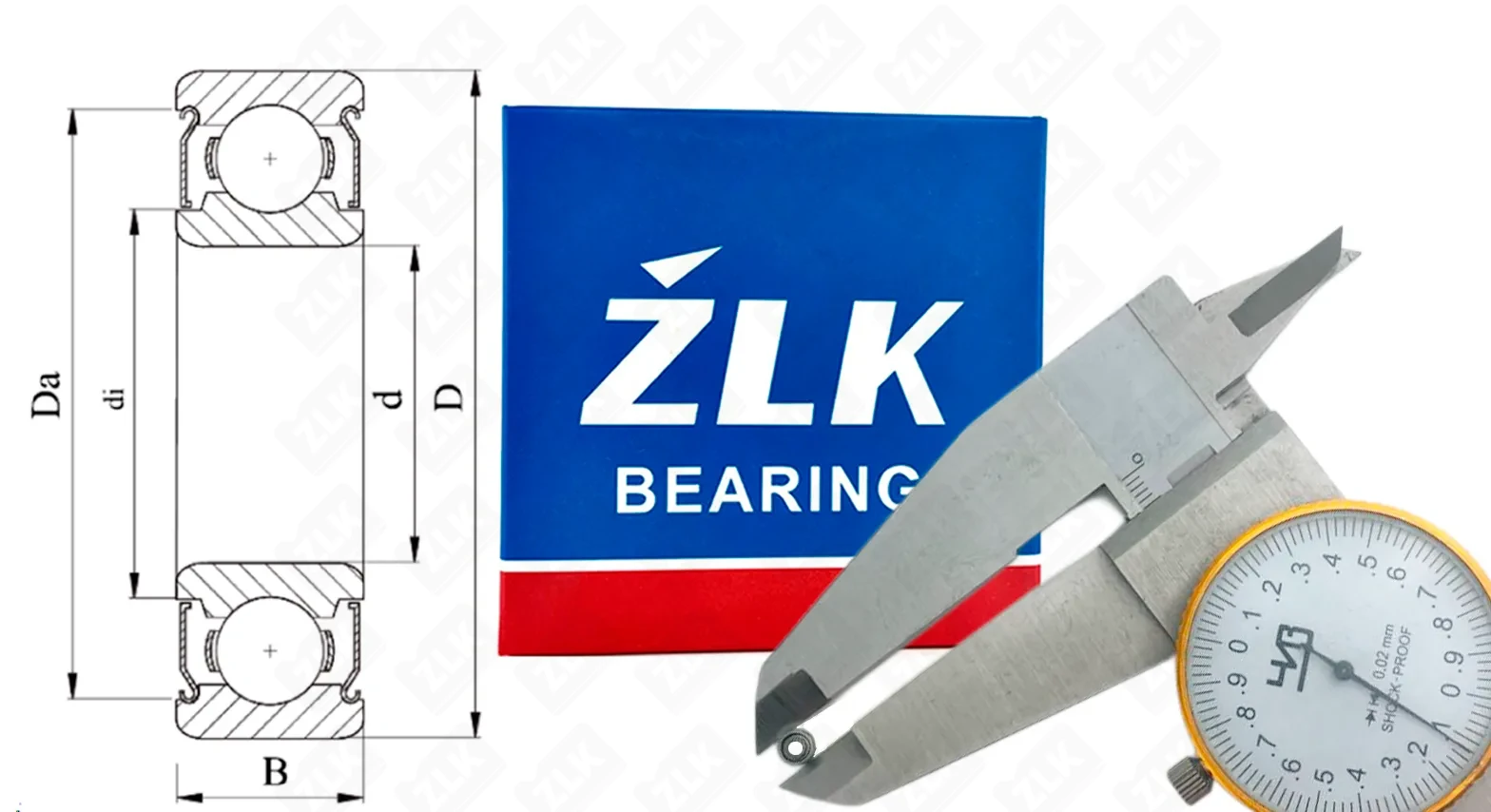 Подшипник шариковый  (MR52) 5×2×2 мм ZLK