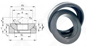 Подшипник GAC 80 S упорный шарнирный 80-125-29 мм